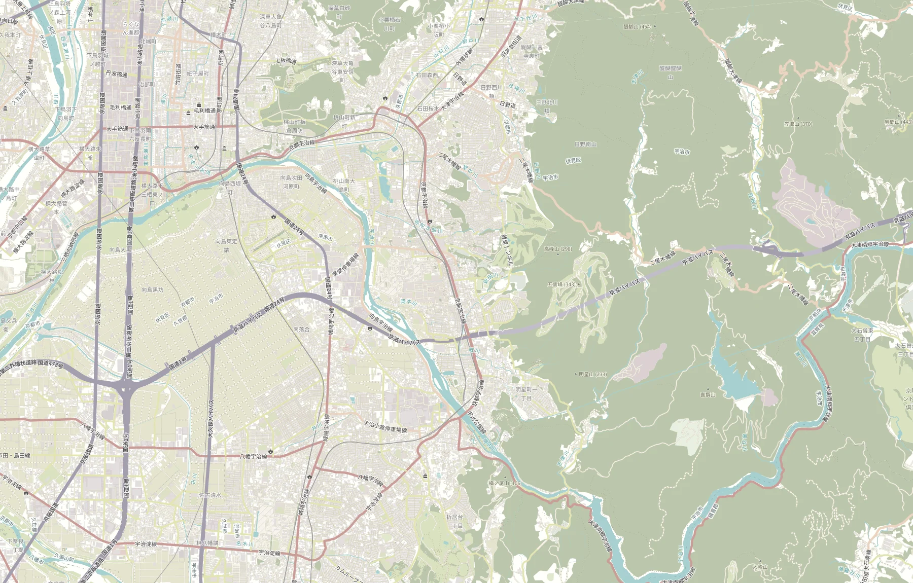 京阪宇治线巡礼总览地图