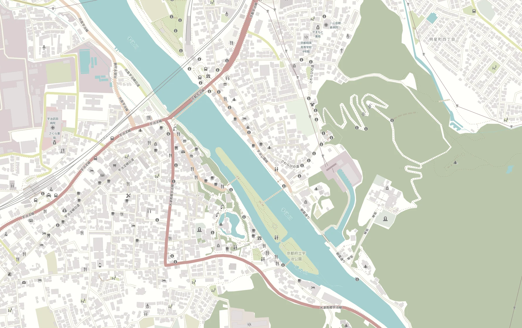 宇治区域巡礼顺序地图